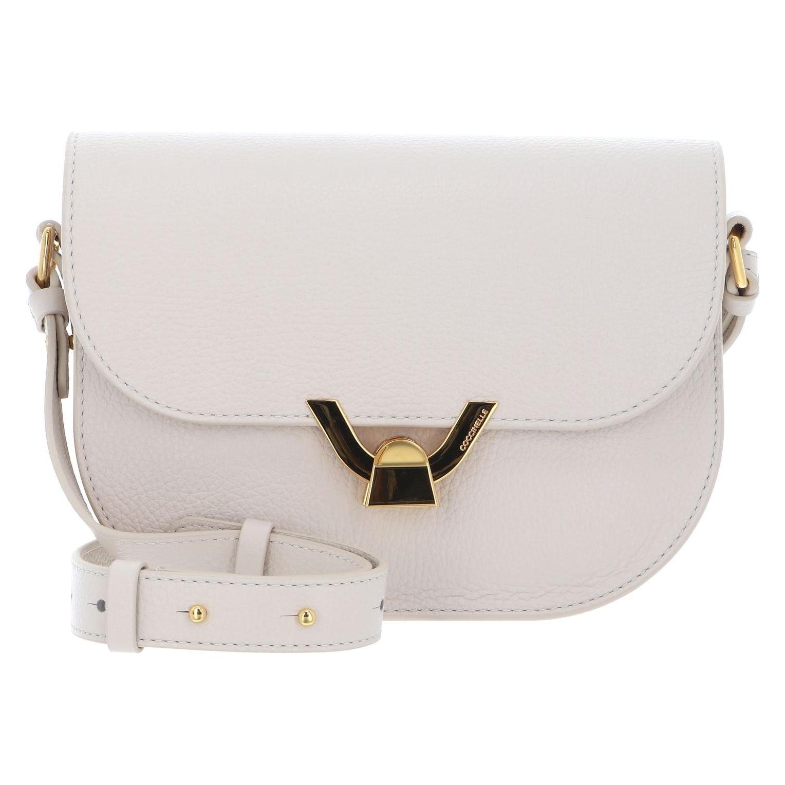 Coccinelle, Damen, Handtasche, Dew Crossbody Grained Leather, Beige