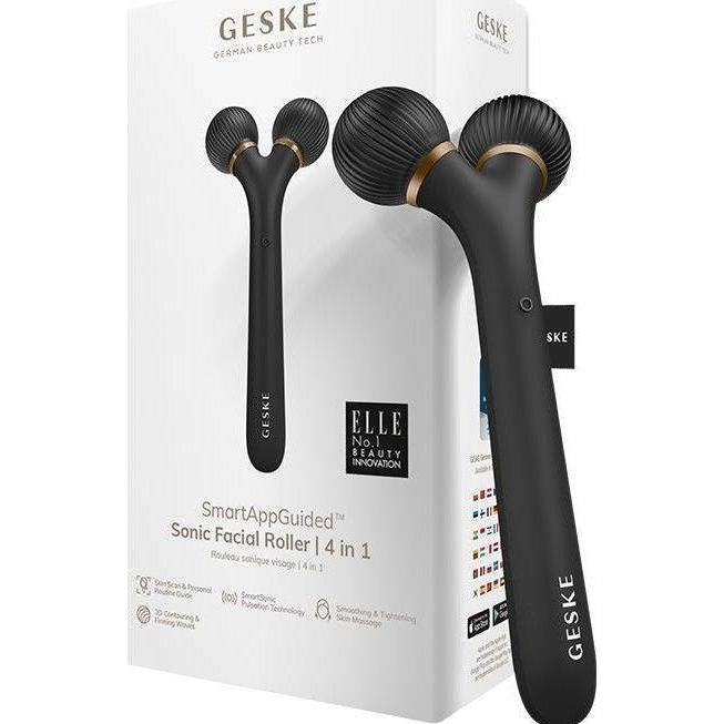 Konjac Sponge, Gesichtspflegegerät, Roller soniczy do twarzy 4w1 Geske z Aplikacją (szary)