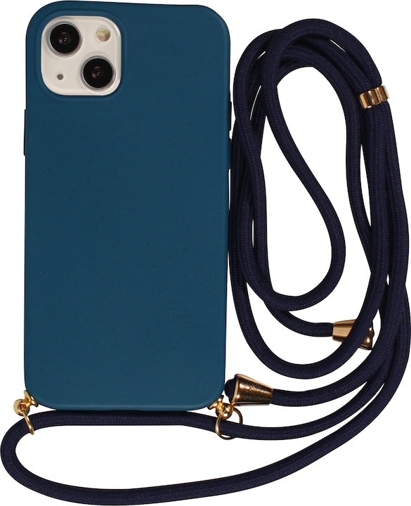 Produktbild PhoneLook Hülle Bio Eco-Friendly Vegan mit Handykette Necklace blau