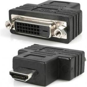 Logo Video Adapter, HDMI-Stecker - DVI-Buchse (24+1), schwarz (DVI), Adattatore dati + video, Nero