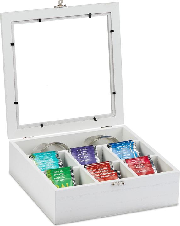 Image du produit Relaxdays Boîte à thé, bois