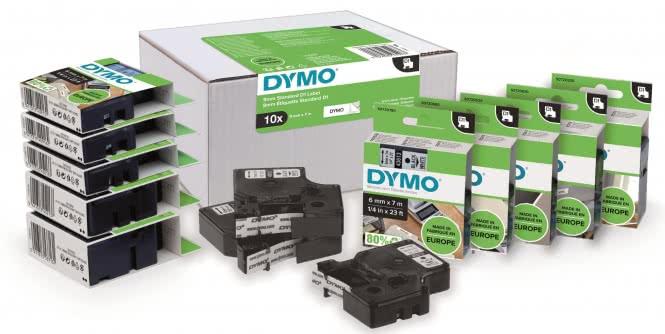 Immagine prodotto Dymo 1x10 D1 nastro di scrittura 19mmx7m su (1.90 cm, Bianco)