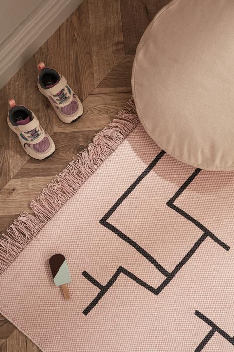 Actual product image Kids Concept Geometry 90x130cm, pink (130 x 90 cm)