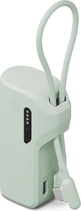 Produktbild Cygnett Battery bank Thumboost 5K Powerbank con cavo integrato (menta) (CY5355PBCHE) (5000 mAh, 20 W, 18.50 Wh)