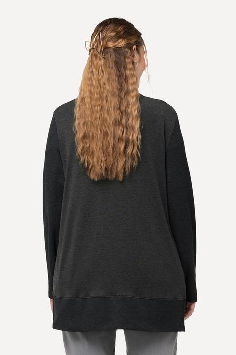 Produktbild Ulla Popken Sweatjacke, Waffelstruktur, offene Form, Langarm (56)