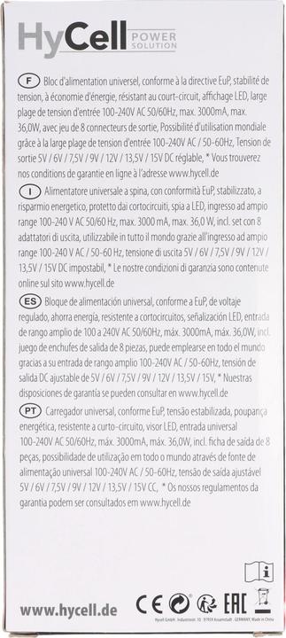 Produktbild Goobay 3 V - 12 V Universal-Netzteil