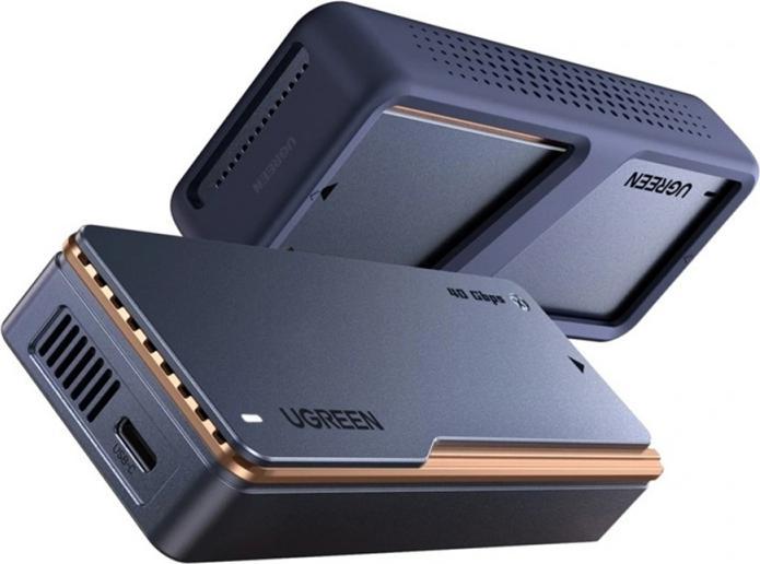 Produktbild Ugreen - Hard Drive Enclosure (65727) - M.2 NVMe/SSD, 40Gbps, 8TB, with Type-C Cable - Grey (M.2)