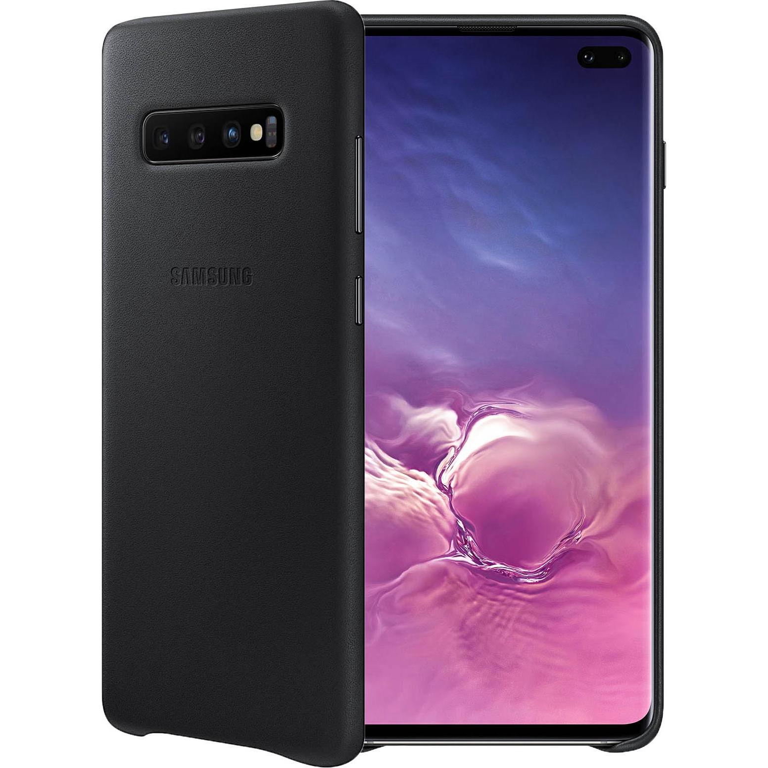 Samsung Leather Cover (Samsung Galaxy S10), Smartphone Hülle, Schwarz