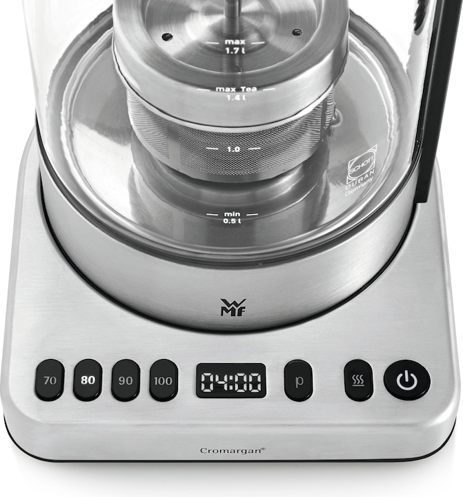 Actual product image WMF Glass Kettle with Temperature Selection 1,7l Tea Strainer Keep Warm Function Lono 3000W (1.70 l)