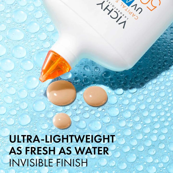 Actual product image Vichy Capital Soleil Uv Aqua Daily Sunscreen Light Tone Spf 50 50ml (Sun cream face, Suntan cream, SPF 50, 50 ml)