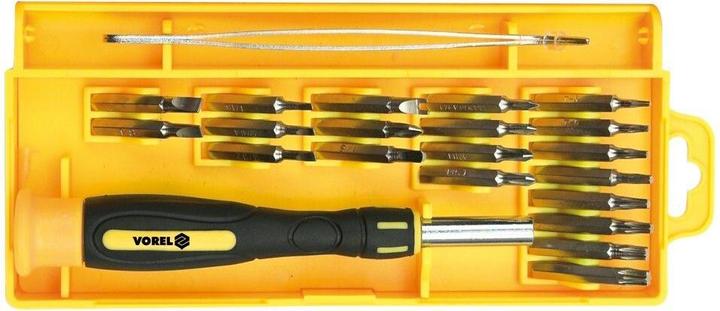 Produktbild Toya Uhrenschraubendreher + Bits 22 Stück CrV