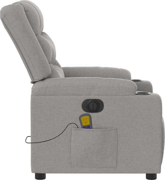 Actual product image vidaXL Massage chair electric cloud grey fabric