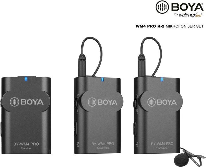 Produktbild Walimex pro pro Boya WM4 Pro K-2 Mikrofon 3er Set