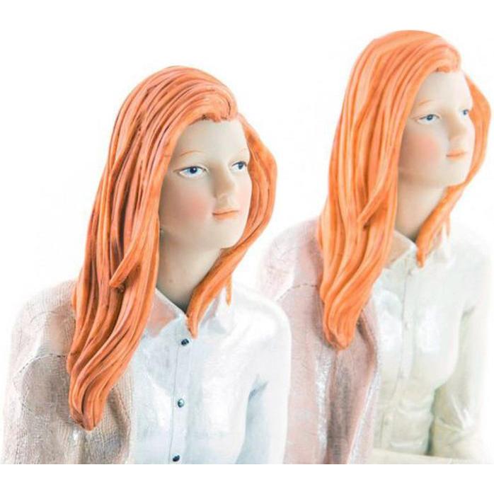 Thumbnail - DKD Home Decor, Deko Objekt, Deko-Figur 15 x 18 x 19,5 cm Damen Harz Romantisch (2 pcs)