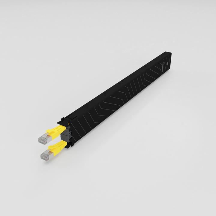 Productafbeelding PATCHBOX één / Cassette / 8RU / Cat 6A, STP, 0,8 m, geel (STP, CAT6a, 0.80 m)