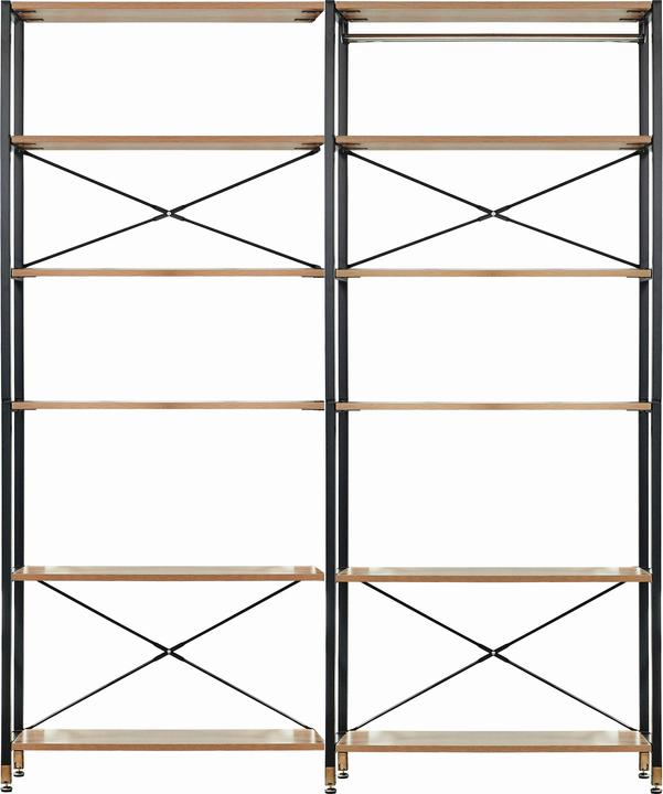 Immagine prodotto Möbilia 1 ripiano largo, 1 ripiano aggiuntivo largo (167,5 x 30 x 210 cm)