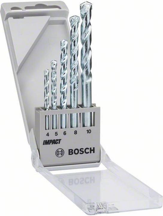 Image du produit Bosch Professional Zubehör Mèches hélicoïdales à pierre en métal dur (4 mm, 5 mm, 6 mm, 8 mm, 10 mm)