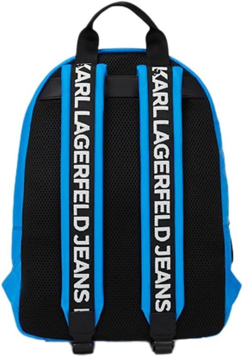 Actual product image Karl Lagerfeld Essential Nylon Backpack with Front Zip Pocket and Adjustable Straps