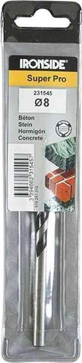 Immagine prodotto Ironside Trivella per calcestruzzo Super Pro Ø 8,0 mm, lunghezza 120 mm, lunghezza di lavoro 80 mm, DIN (8 millimetri)