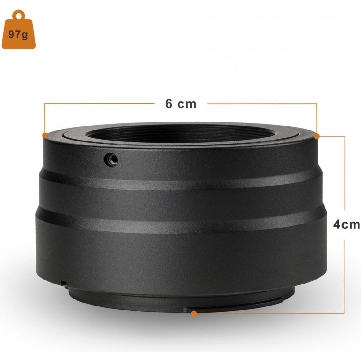 Walimex pro Adattatore T2 per Canon R, Adattatore per obiettivi, Nero