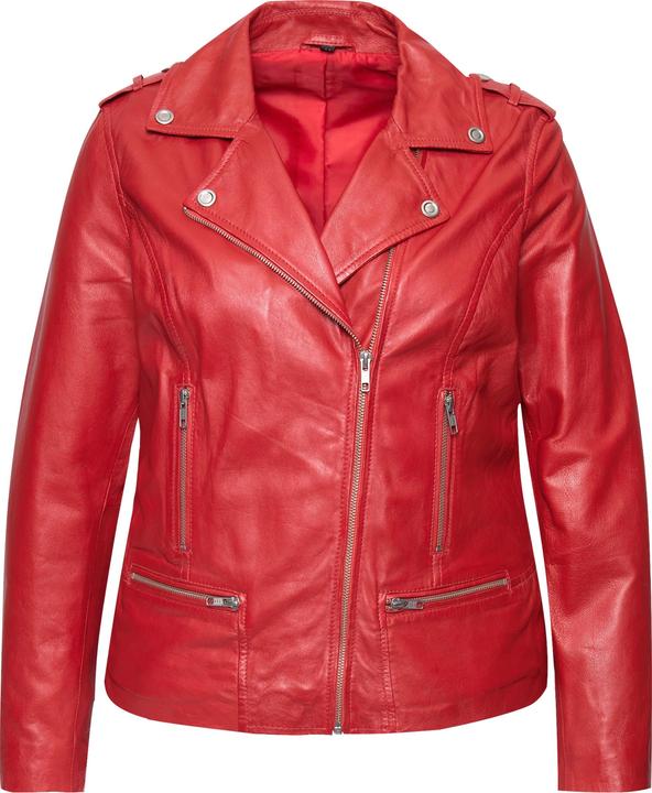 Immagine prodotto Angel of Style Leder-Bikerjacke, Metallzipper, Komplettfutter (52)