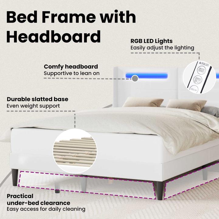 Actual product image vidaXL Modernes Bett (160 x 200 cm)