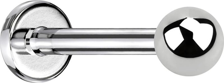 Produktbild Star Piercing Labret silber mit Kugel (Chirurgenstahl 316L, ohne Messing)
