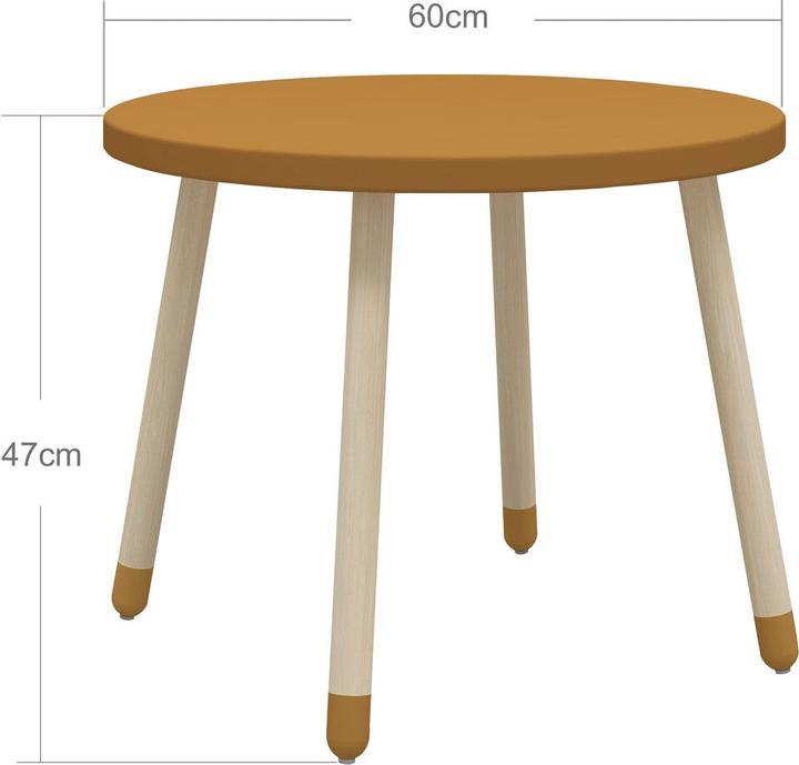 Immagine prodotto Flexa Tavola per bambini a pois rotonda senape (Poltrona per bambini)