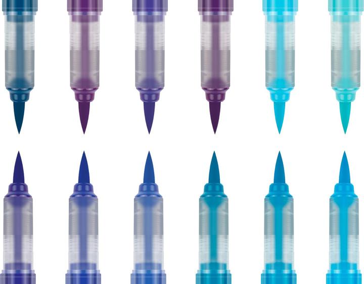 Produktbild Karin PIGMENT DECO BRUSH - Brush Marker (Violett, Dunkelblau, Lila, 12 x)