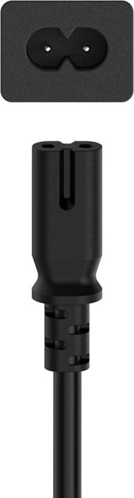 Actual product image Hama Mains cable, Euro plug - 2-pin coupling (double groove), 2.5 m (2.50 m)