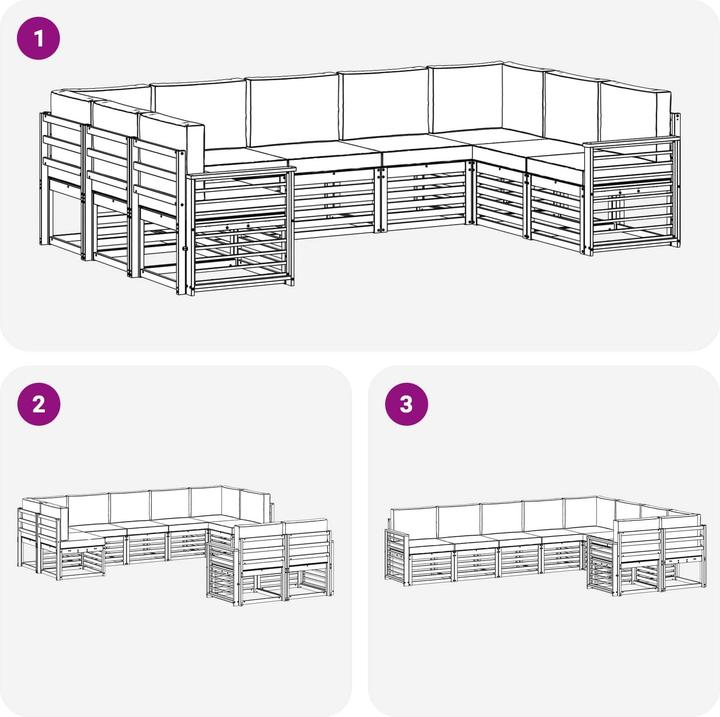 Produktbild vidaXL Outdoor-Sofa