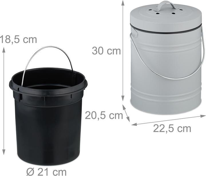 Produktbild Relaxdays Komposteimer mit Geruchsfilter 5 Liter (5 l)