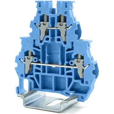 Rs Pro Reihenklemme Doppelstock Blau, 4mm², 1 kV /, Elektronikkabel + Stecker, Blau