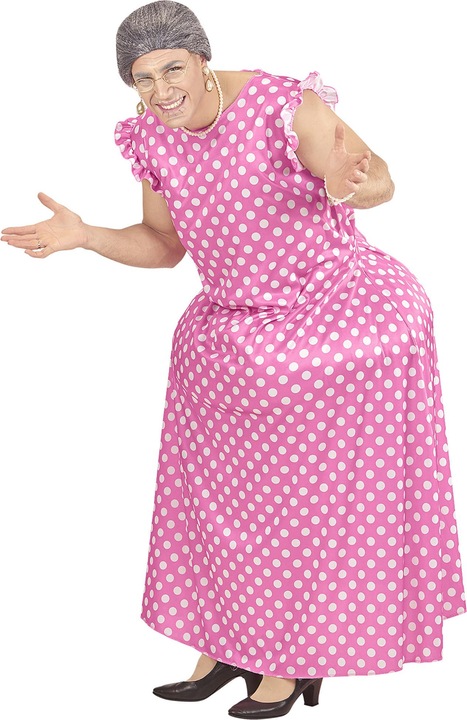 Image du produit Widmann OMA (Fatsuit dicke Oma, Kleid), One Size Fits Most Adult (Taille unique)
