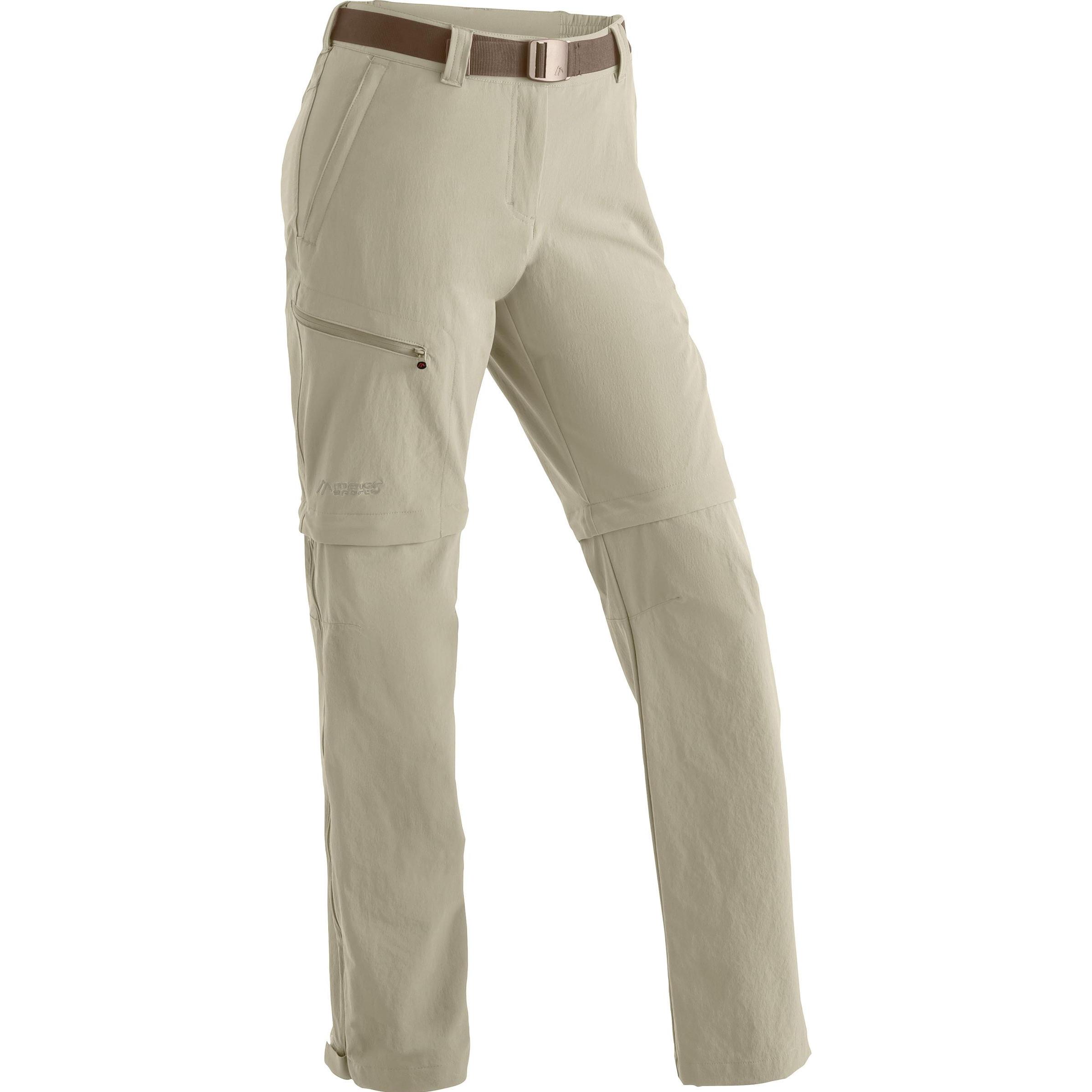 Maier Sports, Damen, Outdoorhose, Nata T-Zip Off (S, 36 E), Braun, 36 E, S