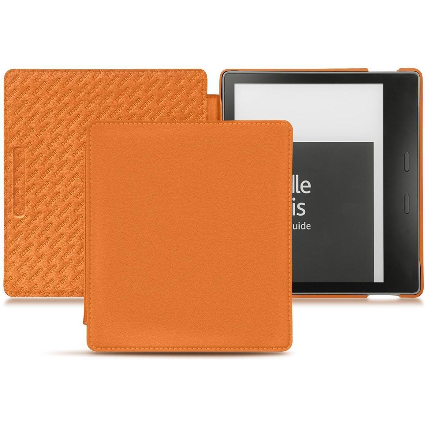 Noreve Lederschutzhülle horizontal (Kindle Oasis (2019)), eReader Zubehör, Orange