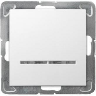 Ospel ŁP-1YS/m/00, Taster + Schalter, Weiss
