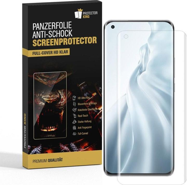 Actual product image Protectorking 3x Panzerfolie Anti-Shock HD Klar (3 Piece, Xiaomi Mi 11)