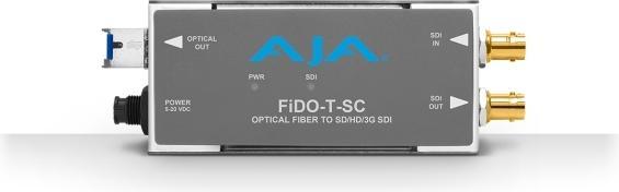 Produktbild AJA FiDO-T-SC Single Channel SDI to SC Fiber with Looping SDI Output - Video Extender - 1310 nm (Extender)