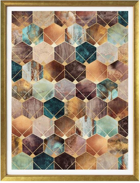 Immagine prodotto Trenddeko Esagoni: oro e rame (30 x 40 cm)