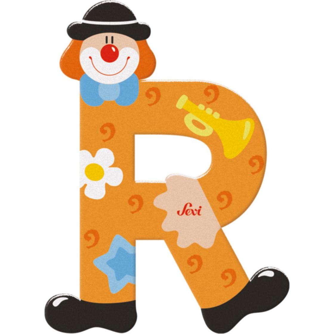 Sevi, Holzbuchstaben + Stoffbuchstaben, Clown R