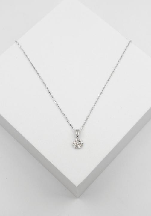 Image du produit Muau Pendentif (Or blanc 750 Diamant 0.14ct. 12x6mm)