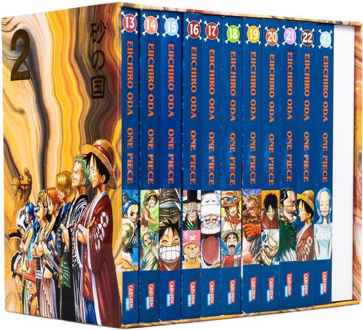 Immagine prodotto One Piece Sammelschuber 2: Alabasta (inklusive Band 13–23) (Tedesco, Eiichiro Oda, Ayumi von Borcke, 2022)