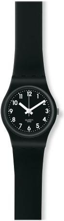 Actual product image Swatch Lady Black Single (Analogue wristwatch, Swiss made, 25 mm)