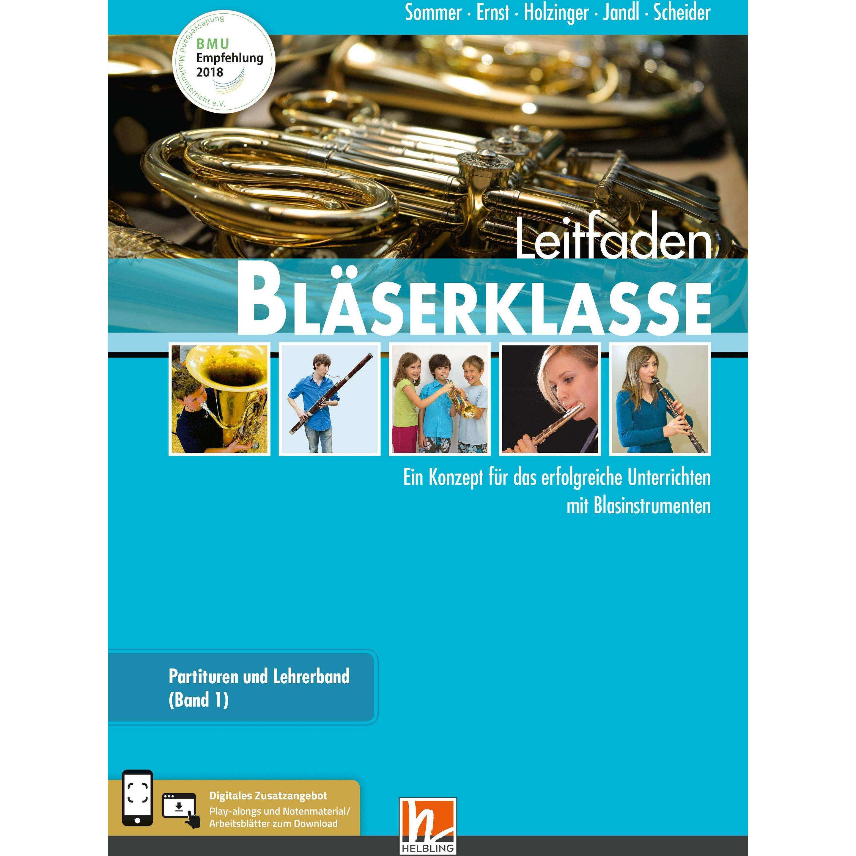 Leitfaden Bläserklasse. Lehrerband 1 und 2, Schulbücher von Klaus Ernst, Jens Holzinger, Manuel Jandl, Bernhard Sommer, ...