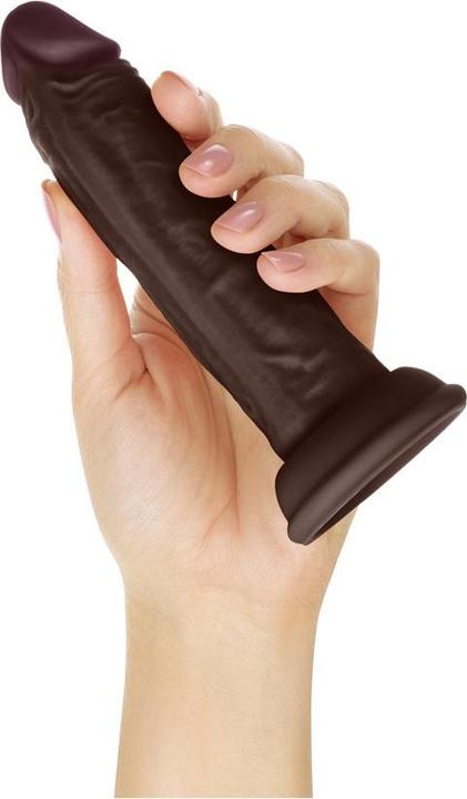 Shaft Model J 13.97 cm Liquid Silicone Dong Mahogany Black
