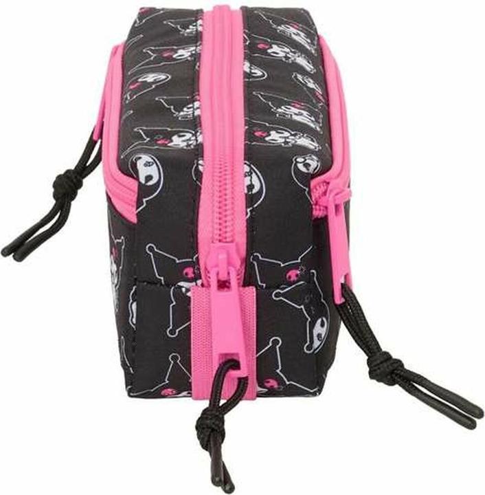 Actual product image Kuromi Dreifaches Mehrzweck-Etui Schwarz Pink 22 X 8,5 X 6 Cm