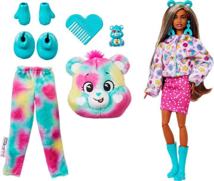Produktbild Barbie Puppe mit Accessoires, Glücksbärchis-Serie 2, Good-Vibes-Bärchi