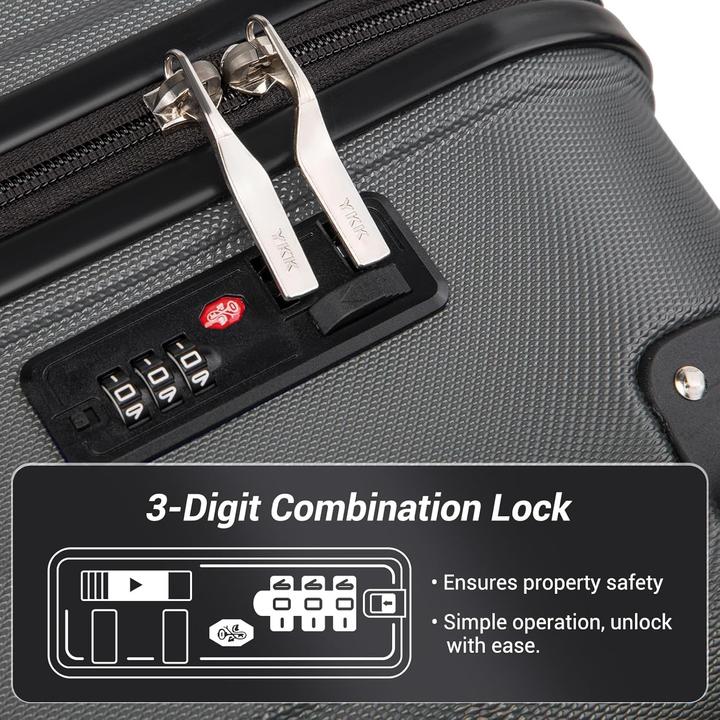 Image du produit Kono 3-teiliges Hartschalen Trolley-Kofferset (113 l)