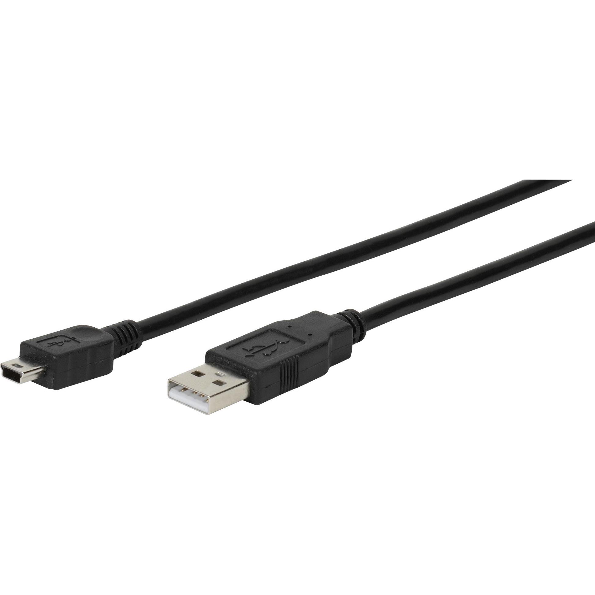 Vivanco CC U4 USB cable USB 2.0 USB A Mini-USB B Black (1.80 m, USB 2.0), USB Kabel